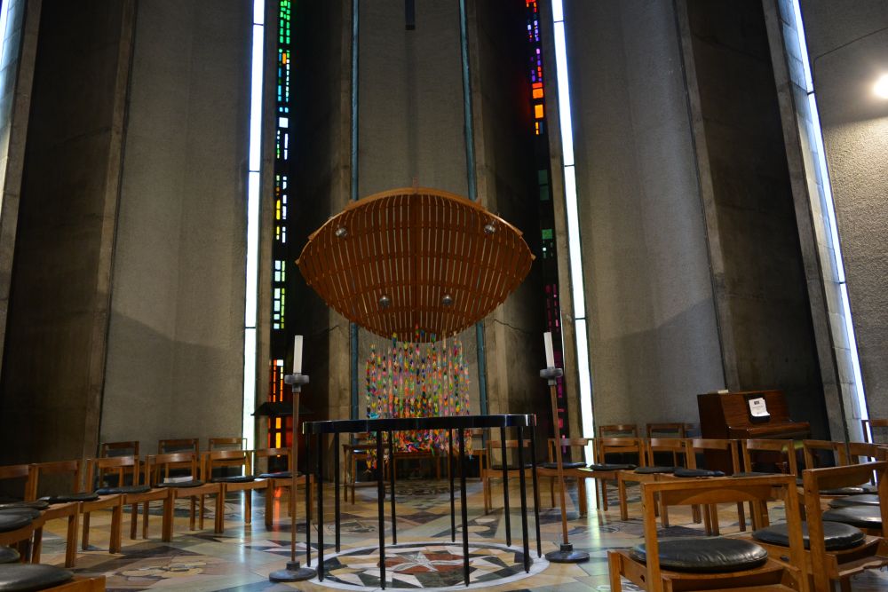 interior architectural view of the Chapel of Unity Coventry Cathedral