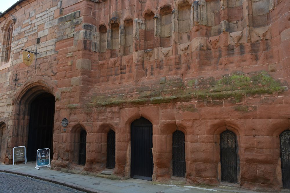 oldest medieval stonework of St Mary's Guildhall Coventry