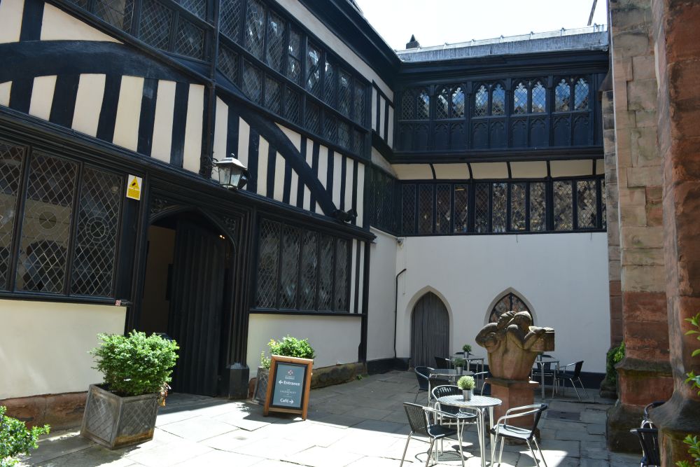 courtyard of St Mary's Guildhall Coventry