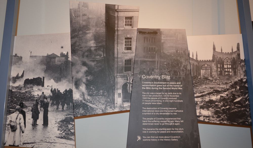 Coventry Blitz display in the Herbert Art Gallery & Museum Coventry