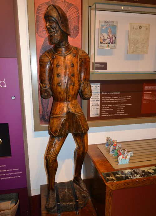 'Peeping Tom', a wooden statue Herbert Art Gallery & Museum Coventry