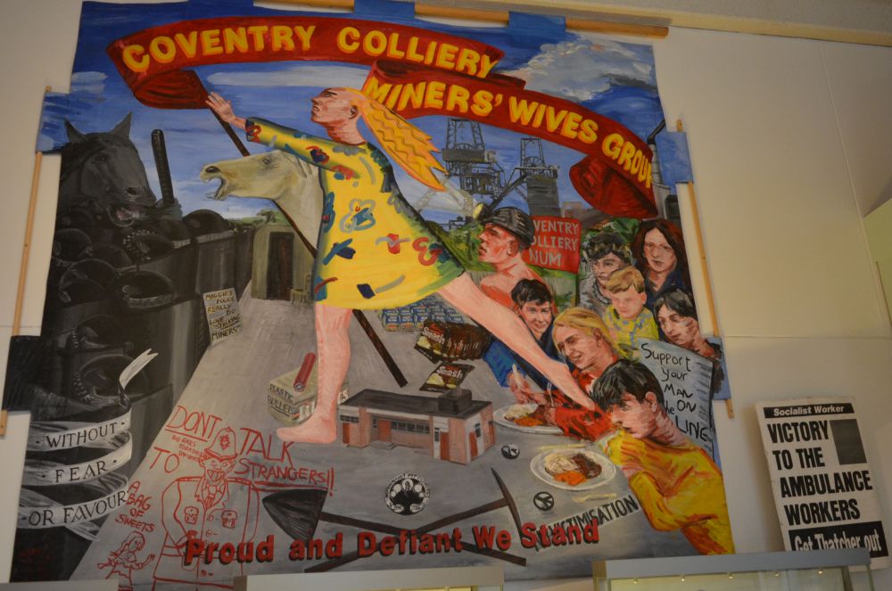 banner of  Coventry Colliery Miners' Wives Group Herbert Art Gallery & Museum Coventry