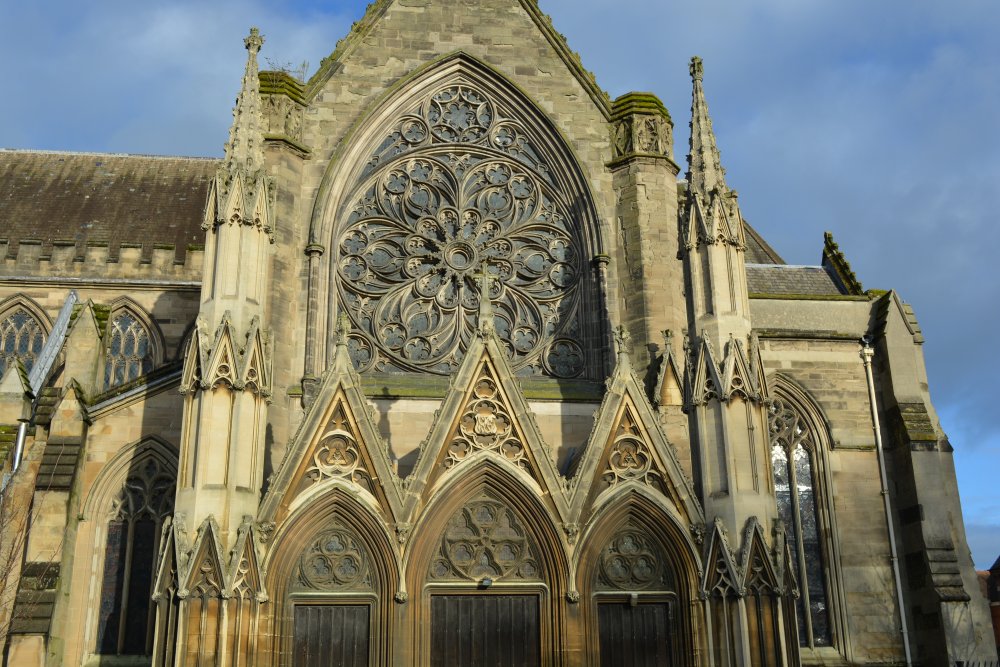 All Saints Church south transept Rose Window Leamington Spa