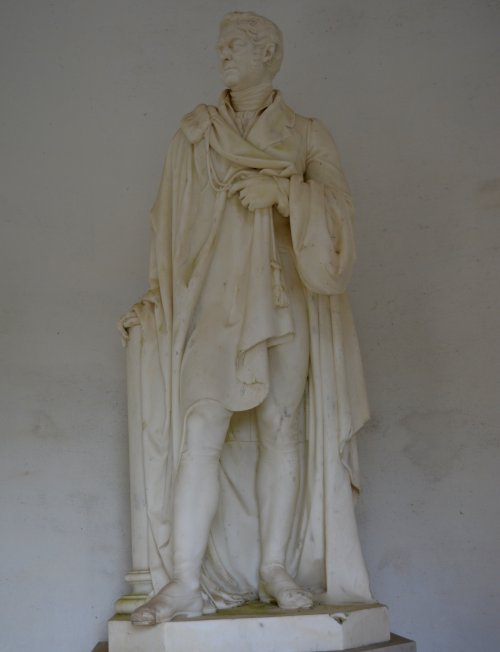 memorial statue to Dr Henry Jephson in Gardens Leamington Spa