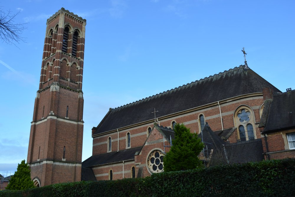 exterior architecture of St Peters' Roman Catholic Church Leamington Spa