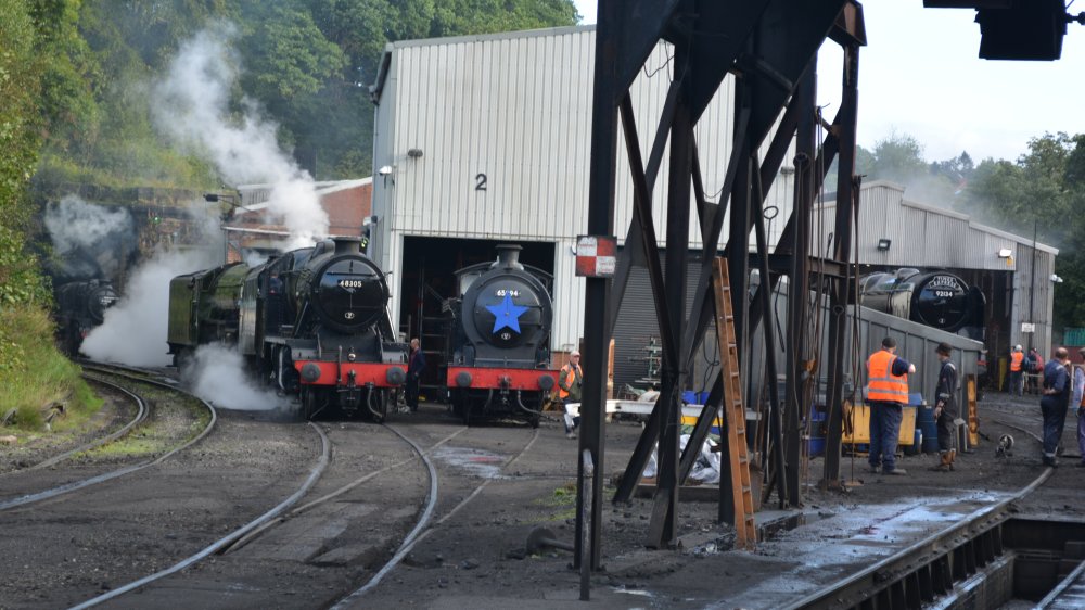 Preparing locomotives at the Grosmont Motive Power Depot for the NYMR Steam Gala September 2021
