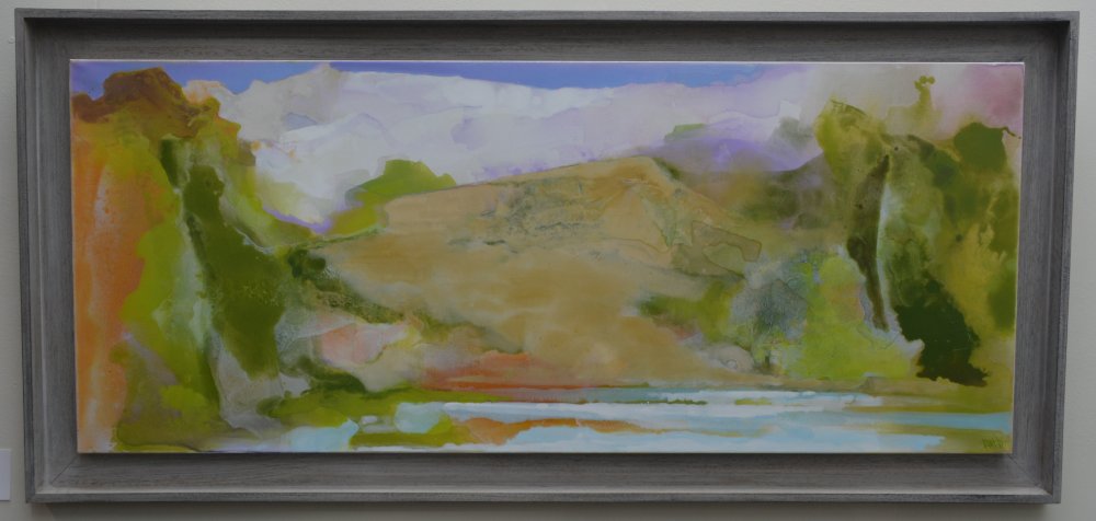 Tarn, Acrylic on canvas, Peter M Hicks, Landscape Artist, North Yorkshire, England