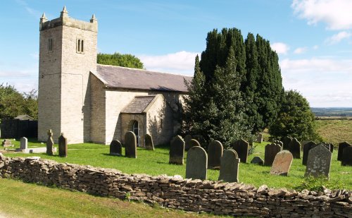 St Michael's Church, Cold Kirby Village - Walking from Sutton Bank National Park Visitor Centre, North York Moors National Park, North Yorkshire, Northern England