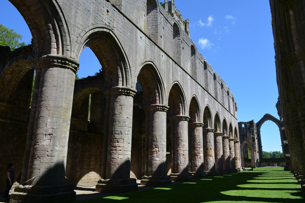 nave north aisle arches Fountains Abbey