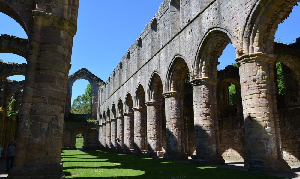nave south aisle arches Fountains Abbey