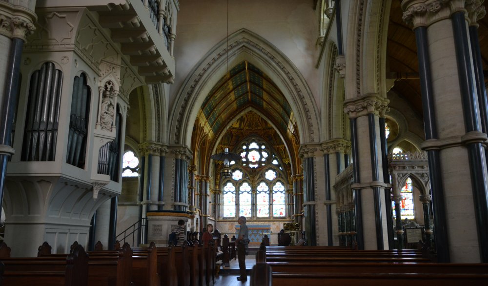 View from the nave into the chancel of St Mary's Church, Studley Royal