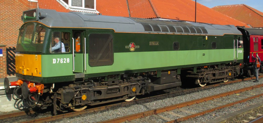 Class 25 diesel locomotive D7628 SYBILLA
