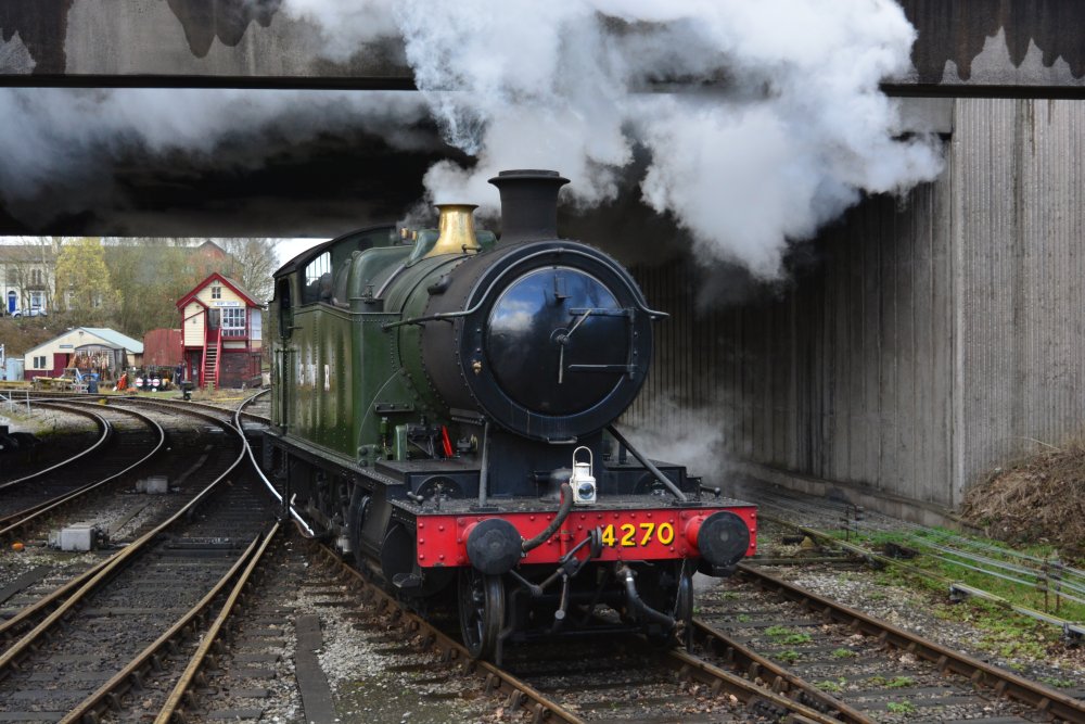 steam locomotive 4270 GWR 4200 Class 2-8-0T Churchward East Lancashire Railway Steam Gala 2019