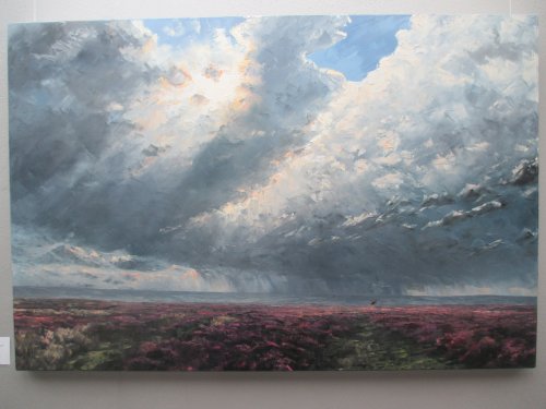 Storm Clouds over Goathland by Chris Geal, oil on canvas painting, Inspired by ... Gallery, Danby Moors Centre
