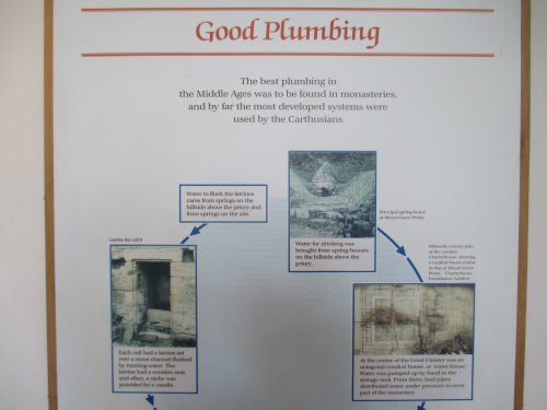 exhibition good plumbing Mount Grace Priory, North Yorkshire
