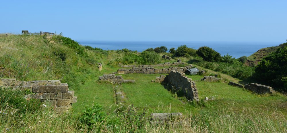 general view of the ruins of the alum works near Ravenscar North Yorkshire