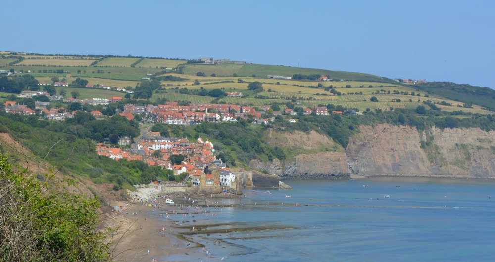 A general view of Robin Hood's Bay from near Boggle Hole North Yorkshire