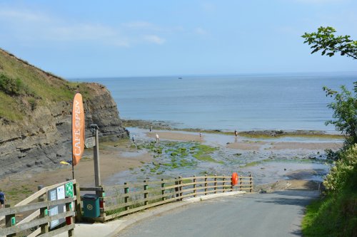 Beach at Boggle Hole Robin Hood's Bay circular walk, North Yorkshire