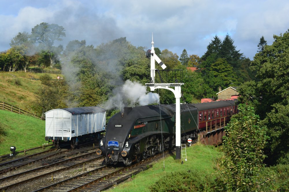 Goathland station 60009 Union of South Africa Class A4 Pacific 4-6-2 Gresley steam locomotive
