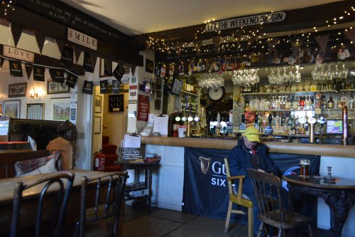 Interior and bar f the Richard III Hotel pub, Middleham village, Coverdale, Wensleydale, North Yorkshire, England