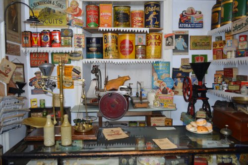 Grocer's shop scene Beck Isle Museum. Pickering, North Yorkshire