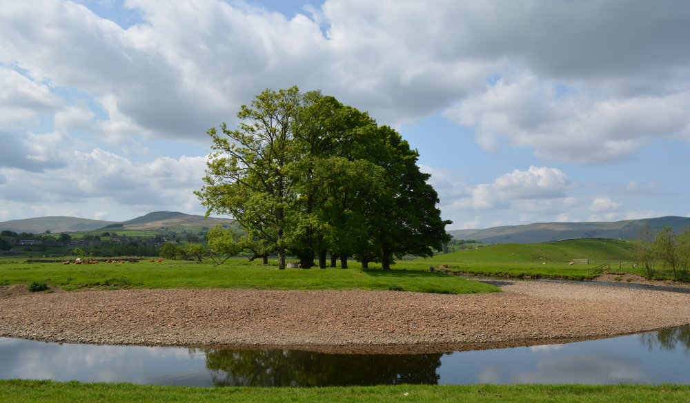 The River Ure in Upper Wensleydale. Circular walk from Hawes to Hardraw Force