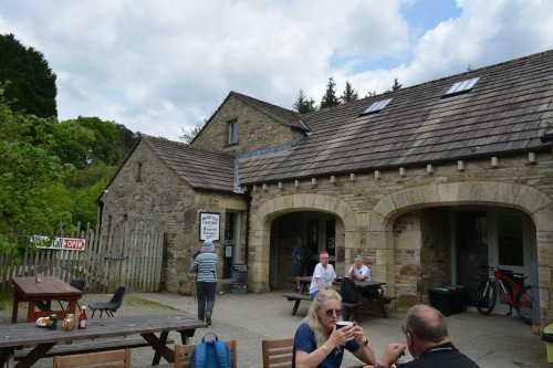 The entrance and cafe to the walk up to Hardraw Force Circular walk from Hawes to Hardraw Force