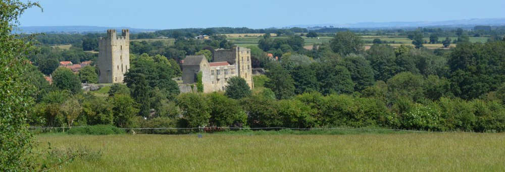 Great views of Helmsley Castle on the walk to Rievaulx Abbey.