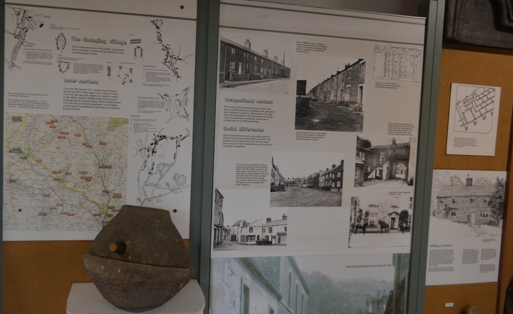 Prehistoric sites near Settle and old houses and roads in Settle. The  Folly House Museum, Settle, North Yorkshire Dales