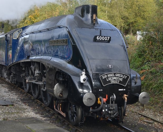 North Yorkshire Moors Railway 2023 A4 Pacific 60007 SIR NIGEL GRESLEY back on the NYMR at Grosmont Station
