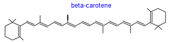 skeletal formula of beta-carotene doc brown's advanced A level organic chemistry revision notes