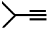 structural skeletal formula of 3-methylbut-1-ene, 3-methyl-1-butyne structural positional isomers of molecular formula C5H8 mass 68