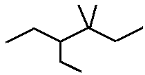 4-ethyl-3,3-dimethylhexane skeletal formula constitutional structural isomer of molecular formula C10H22 © Dr Phil Brown's chemistry