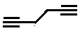hexa-1,5-diyne, 1,5-hexadiyne skeletal formula constitutional isomer of C6H6