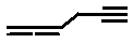 hexa-1,2-diene-5-yne, 1,2-hexadiene-5-yne skeletal formula constitutional isomer of C6H6