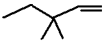 3,3-dimethylpent-1-ene 3,3-dimethyl-1-pentene structural skeletal formula isomer of C7H14