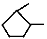 1,2-dimethylcyclopentane structural skeletal formula isomer of C7H14