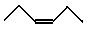 Z-hex-3-ene cis-3-hexene skeletal formula E/Z geometric isomers alkenes structure and naming (c) doc b