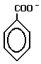 structural formula benzoate ion molecular ionic structure
