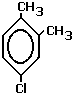structural formula of 1-chloro-3,4-dimethylbenzene (4-chloro-1,2-dimethylbenzene) molecular structure