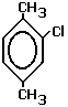 structural formula of 1-chloro-2,4-dimethylbenzene molecular structure
